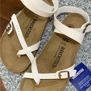 NWT Birkenstock white Yara sandals Size 8